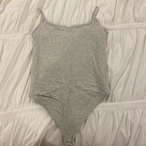 Abercrombie Heather grey tank bodysuit soft collection